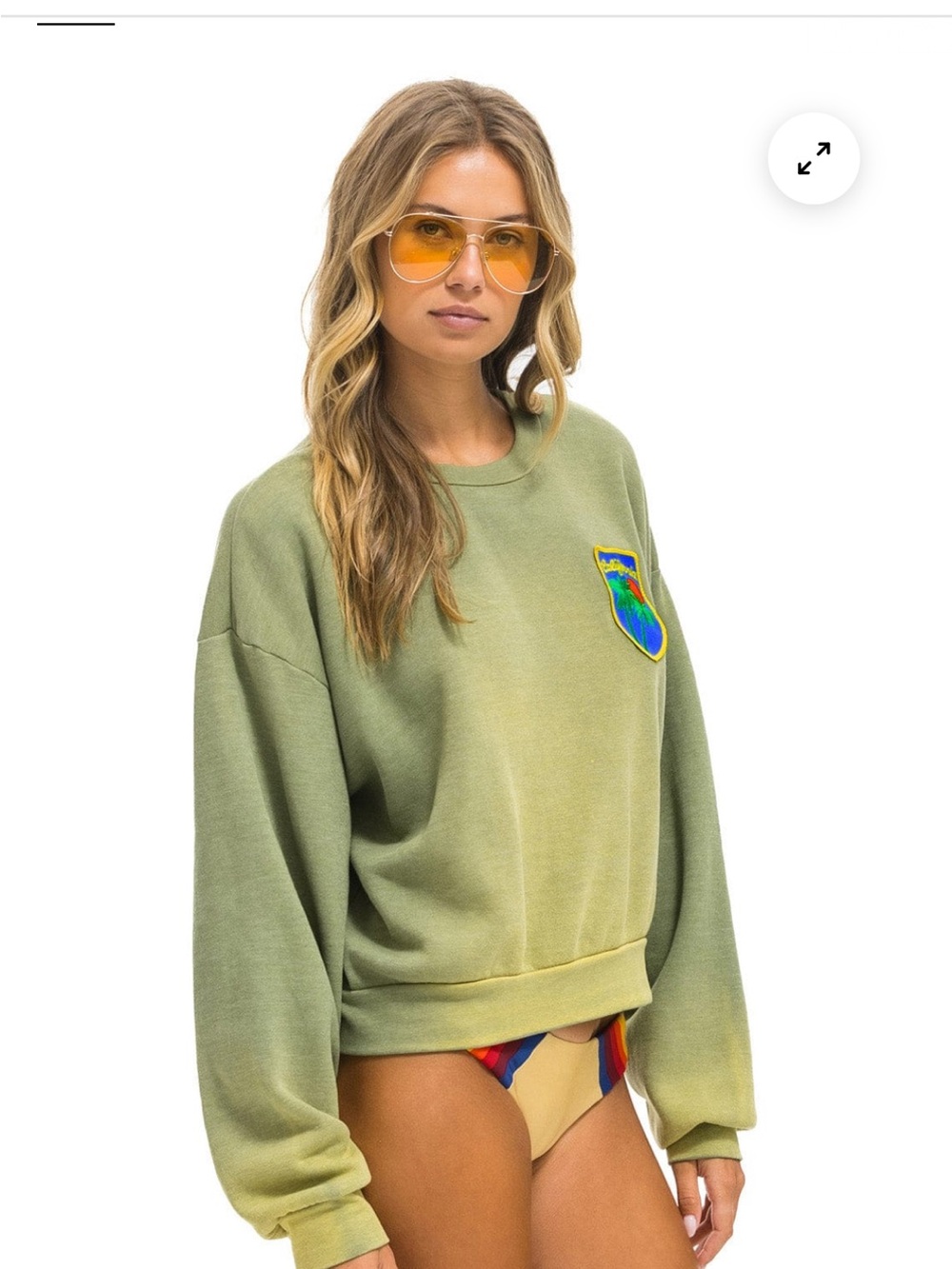 AVIATOR NATION CALI PATCH CREW NECK